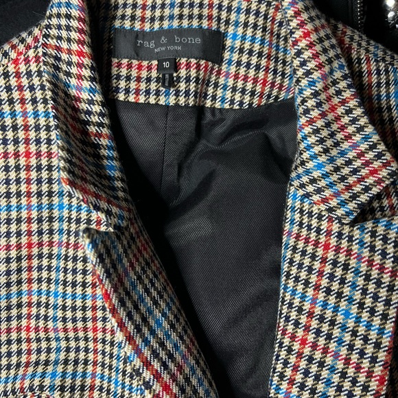 Rag&Bone Elliot Plaid Wool Blazer NWOT 10 - Picture 9 of 13